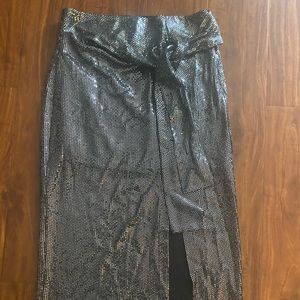 Bedazzled Skirt - Black/Silver